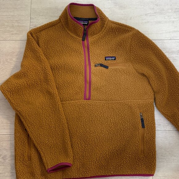 Patagonia Jackets & Blazers - Patagonia Retro Pile Marsupial - Women's XL NEST BROWN W/AMARANTH PINK
